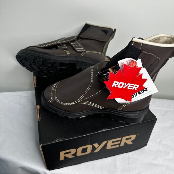 Royer - Composite Toe Work Boots with Met Guard FR Composite Toe - Brown Leather - Picture 9 of 14